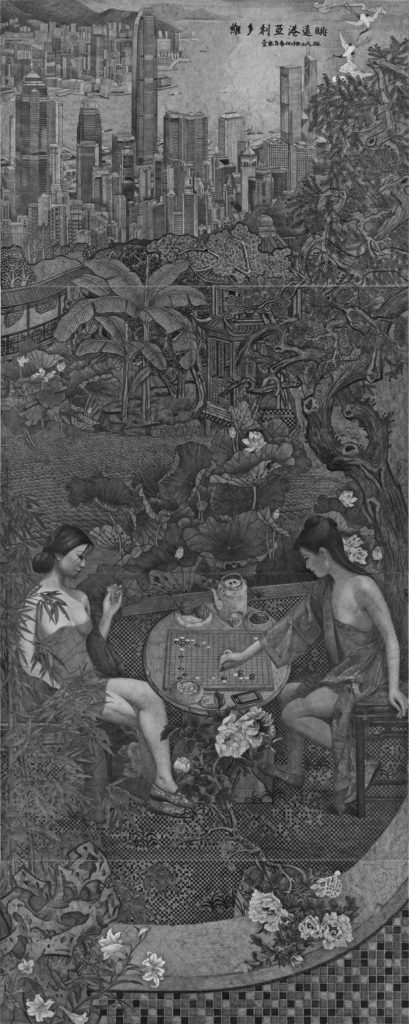 Qiu Jie, Pencil on paper, 250x100cm, 45'000.- CHF, anti-glare